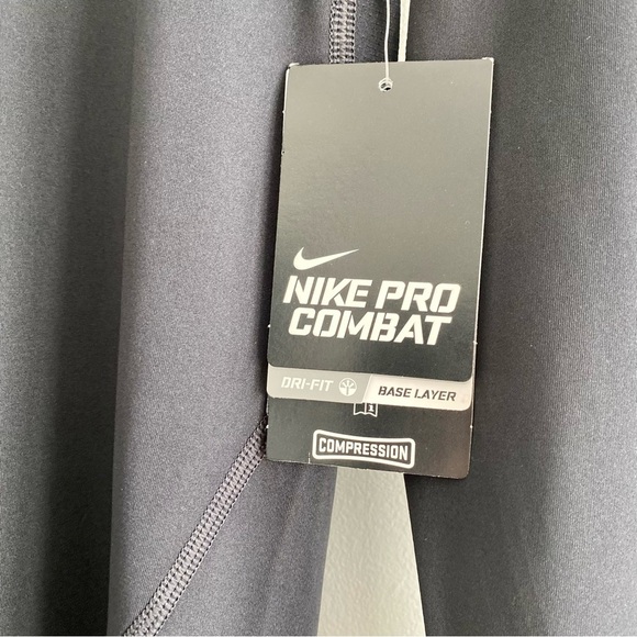 Nike Black Pro Combat Compression Dri Fit Base Layer Size Medium NWT - Picture 5 of 6